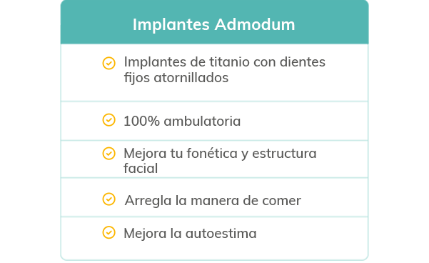 beneficios implante dental Admodum